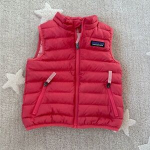 Patagonia Puffer Vest Pink Girls Size 12-18 Months